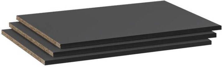 Leen Bakker Legplankenset Genua(3 stuks) antraciet 73 cm