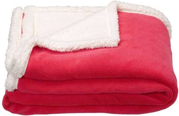 Leen Bakker Plaid Sam roze 130x170 cm