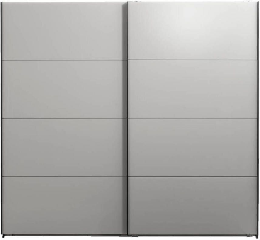 Leen Bakker Schuifdeurkast Dallas antraciet/grijs softclose 210x225x65 cm