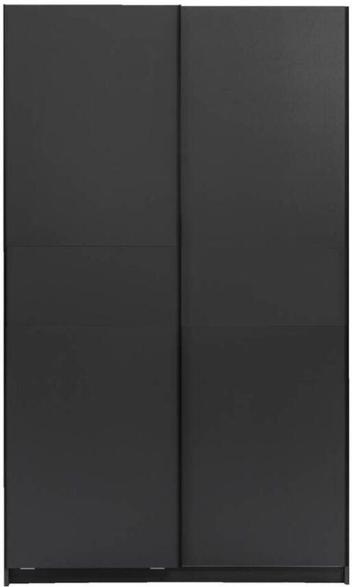 Leen Bakker Schuifdeurkast Genua antraciet 204x122x60 cm