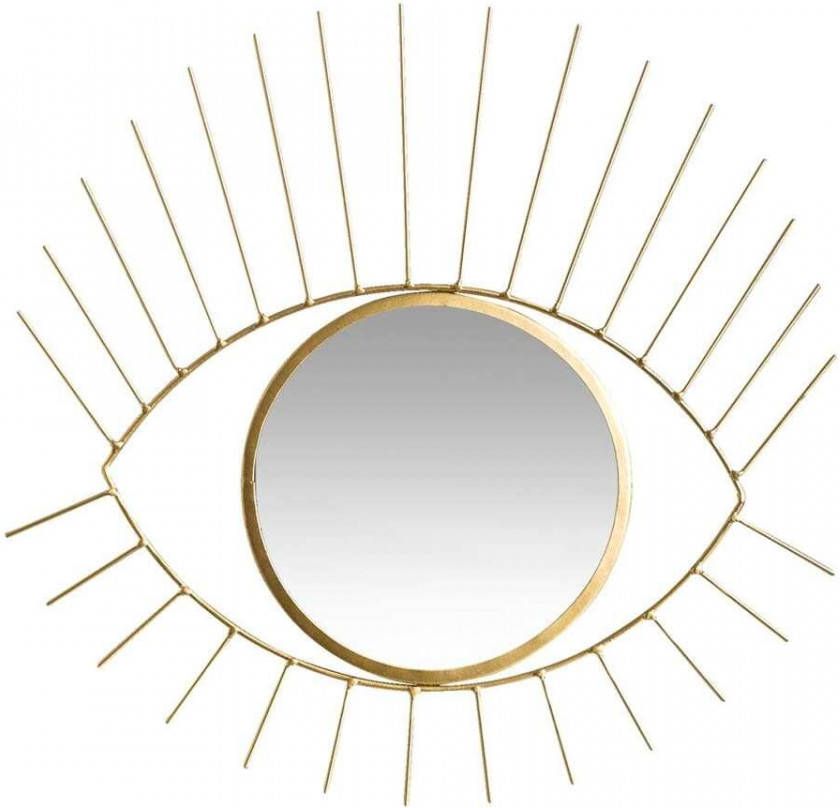 Leen Bakker Spiegel Hamburg goudkleur 36x35x1 cm