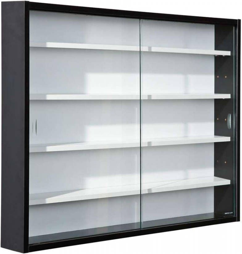 Leen Bakker Vitrine Compilati zwart/wit 60x80x9, 5 cm