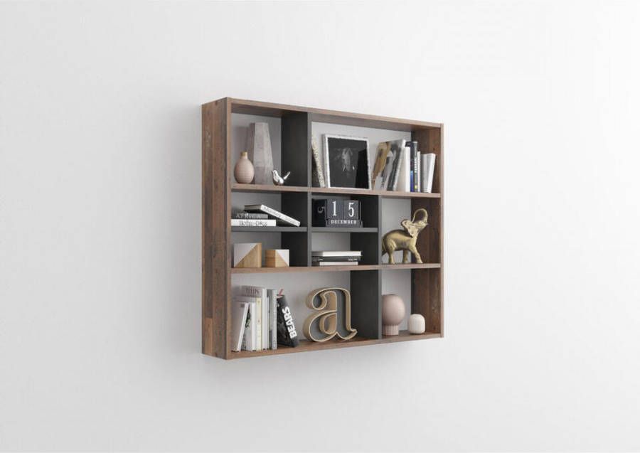 Leen Bakker Wandrek Mika donkergrijs/bruin 78, 5x90x16 cm