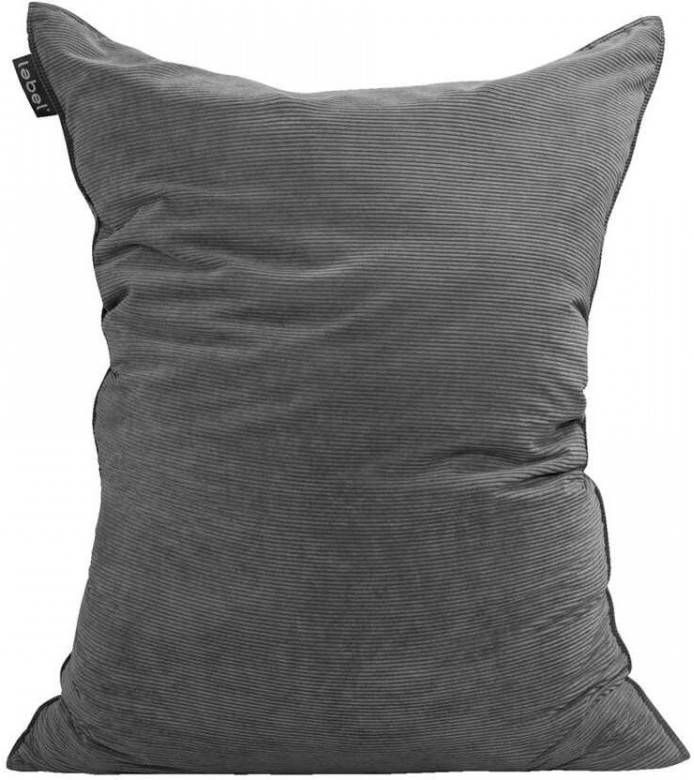 Leen Bakker Zitzak rib velours antraciet 100x150cm