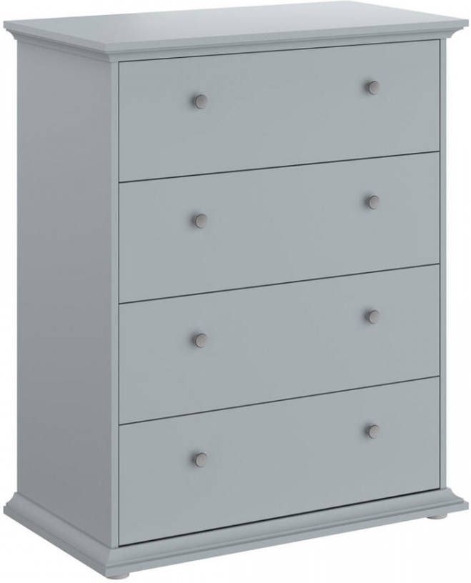 Parisot Ladekast Margaux 4 lades grijs 104x85x46 cm Leen Bakker