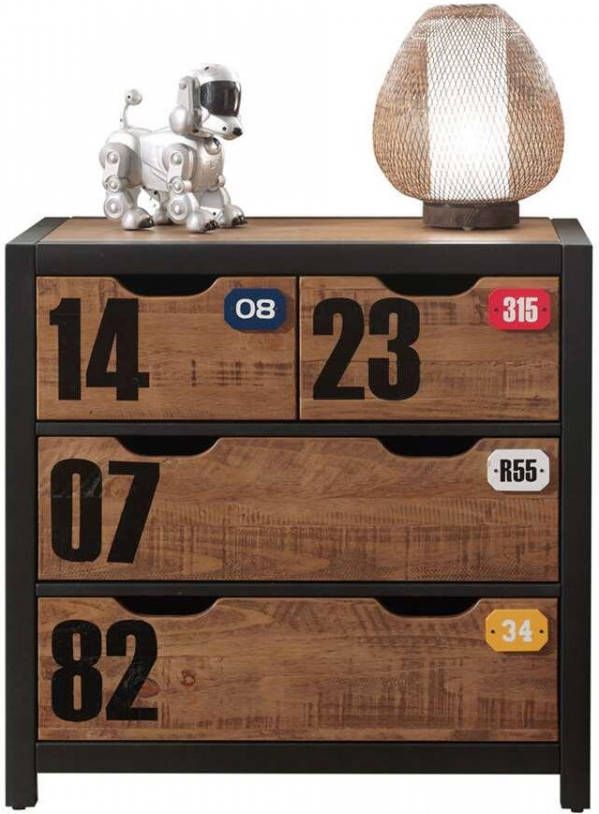 Vipack Ladekast Alex van gedeeltelijk massief grenen en mdf