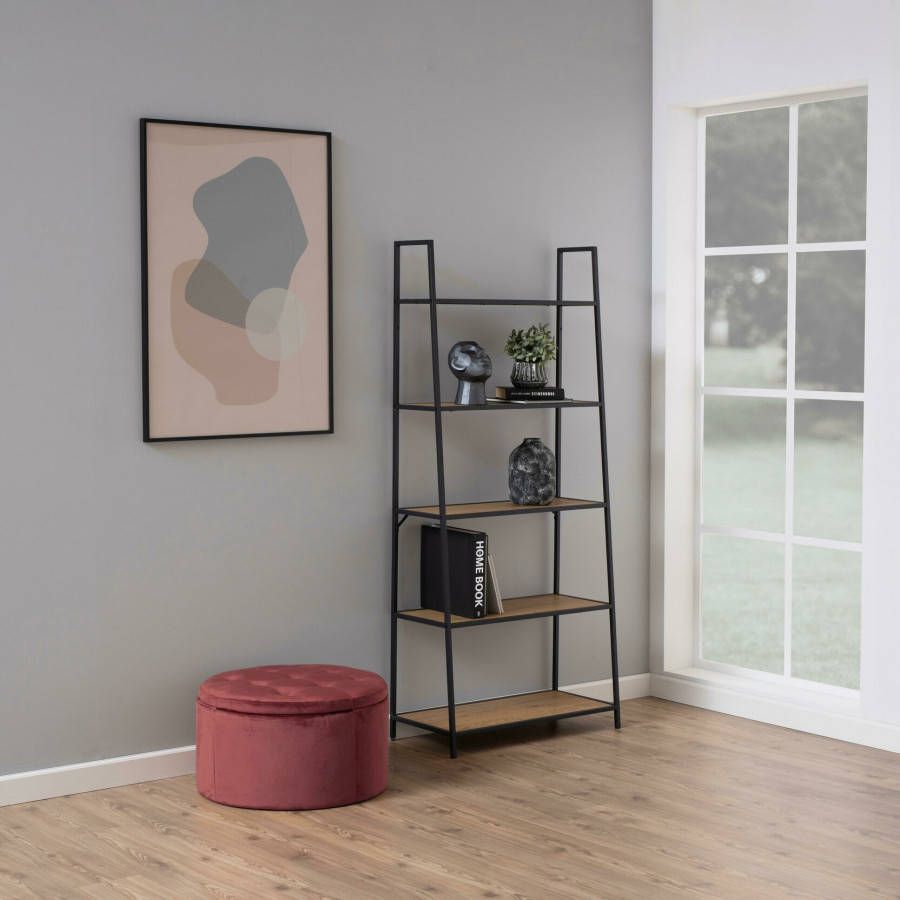 Leen Bakker Poef Debussy koraal 35x60 cm