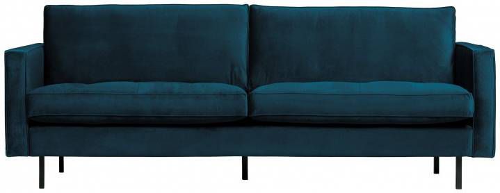 BePureHome Bank 'Rodeo' 2, 5 zits, Velvet, kleur Blauw