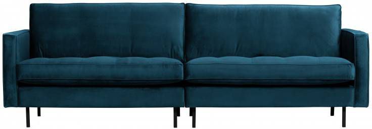 BePureHome Bank 'Rodeo' 3 zits, Velvet, kleur Blauw