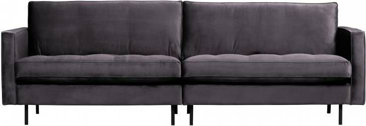 BePureHome Bank 'Rodeo' 3 zits, Velvet, kleur Donkergrijs