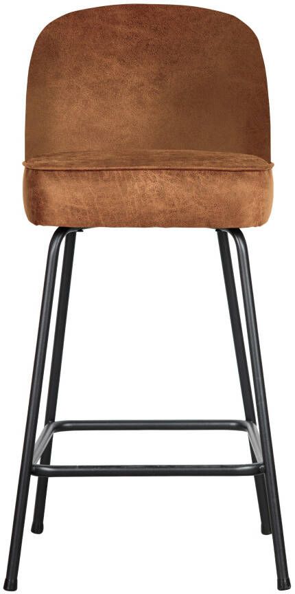 BePureHome Barkruk 'Vogue'(zithoogte 65cm)Leder, kleur Cognac