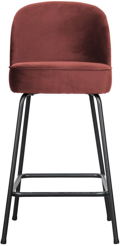 BePureHome Barkruk 'Vogue'(zithoogte 65cm)Velvet, kleur Chestnut