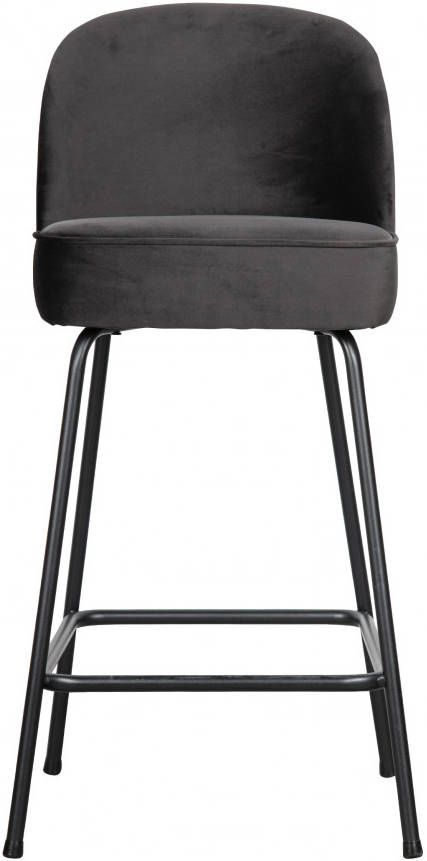 BePureHome Barkruk 'Vogue'(zithoogte 65cm)Velvet, kleur Inkt