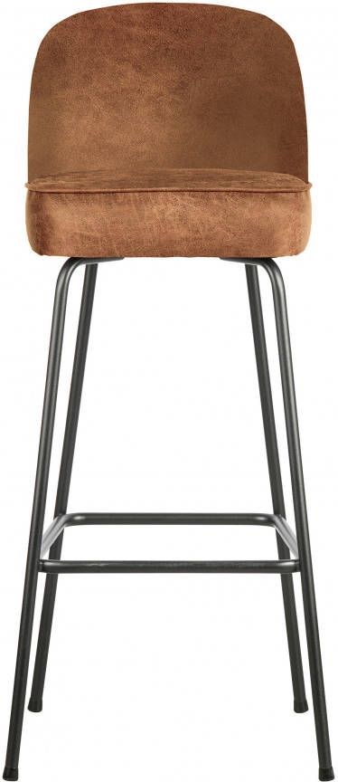 BePureHome Barkruk 'Vogue'(zithoogte 80cm)Leder, kleur Cognac