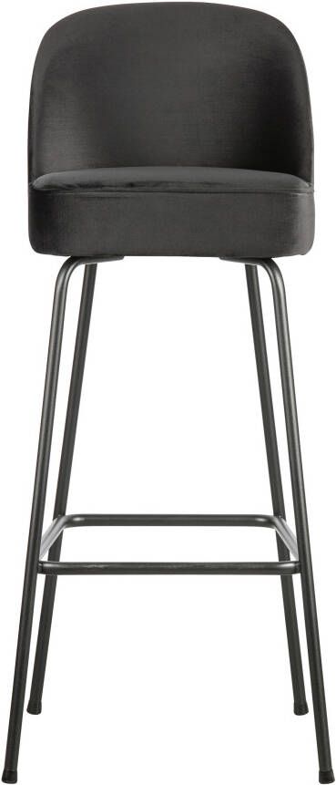 BePureHome Barkruk 'Vogue'(zithoogte 80cm)Velvet, kleur Inkt