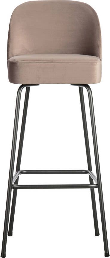 BePureHome Barkruk 'Vogue'(zithoogte 80cm)Velvet, kleur Nougat