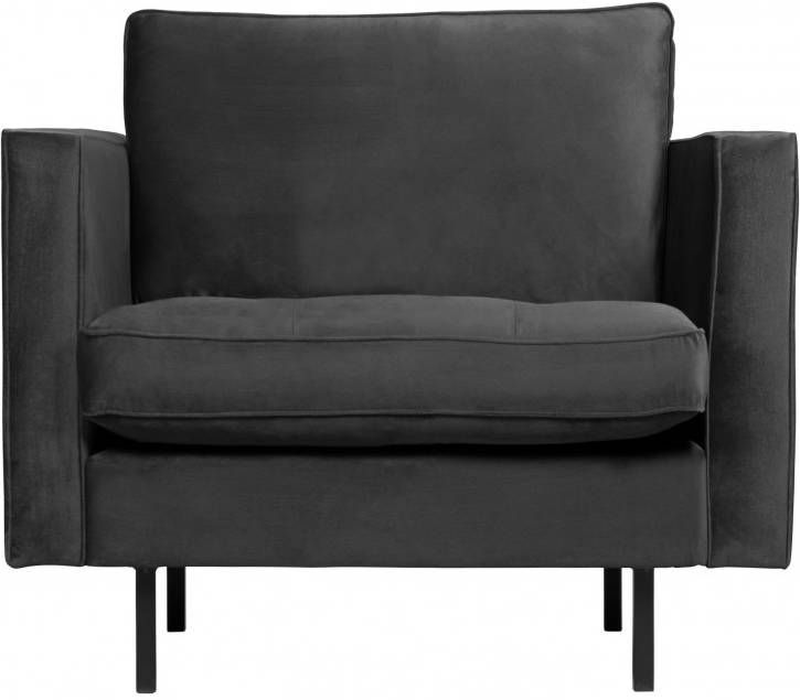 BePureHome Fauteuil 'Rodeo' Velvet, kleur Antraciet