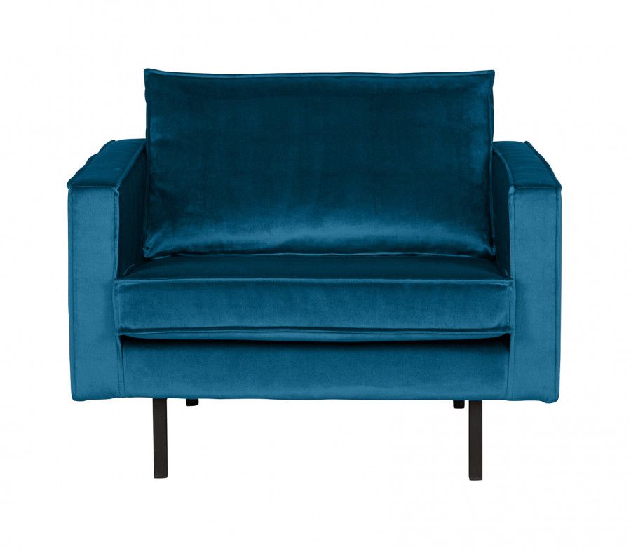 BePureHome Fauteuil 'Rodeo' Velvet, kleur Blauw