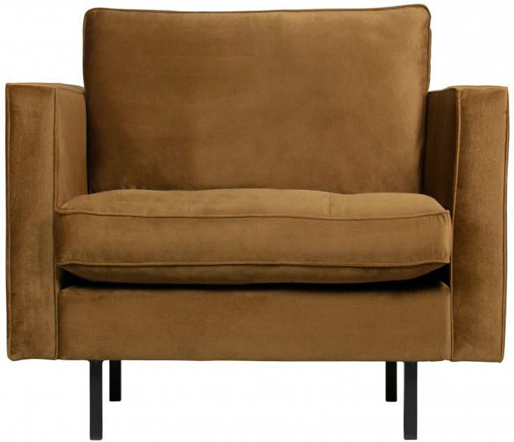 BePureHome Fauteuil 'Rodeo' Velvet, kleur Honing Geel