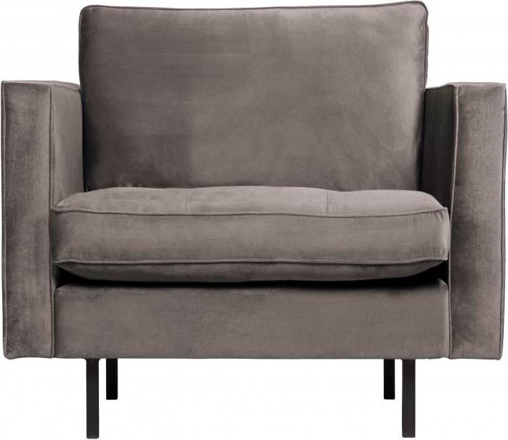 BePureHome Fauteuil 'Rodeo' Velvet, kleur Taupe