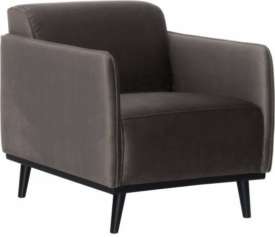 Trendhopper Fauteuil Statement met arm fluweel taupe