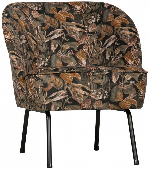 BePureHome Fauteuil 'Vogue' Velvet, kleur Bouquet Zwart