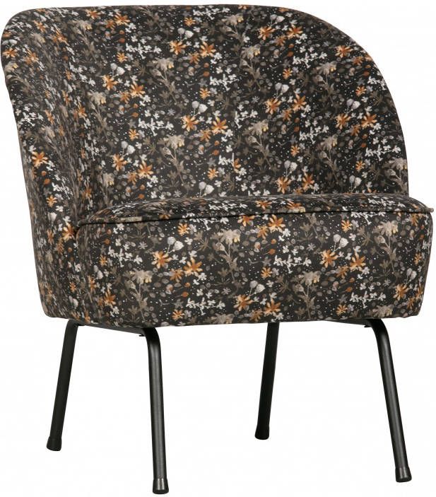 Be Pure Home Fauteuil Vogue aquarel flower zwart fluweel