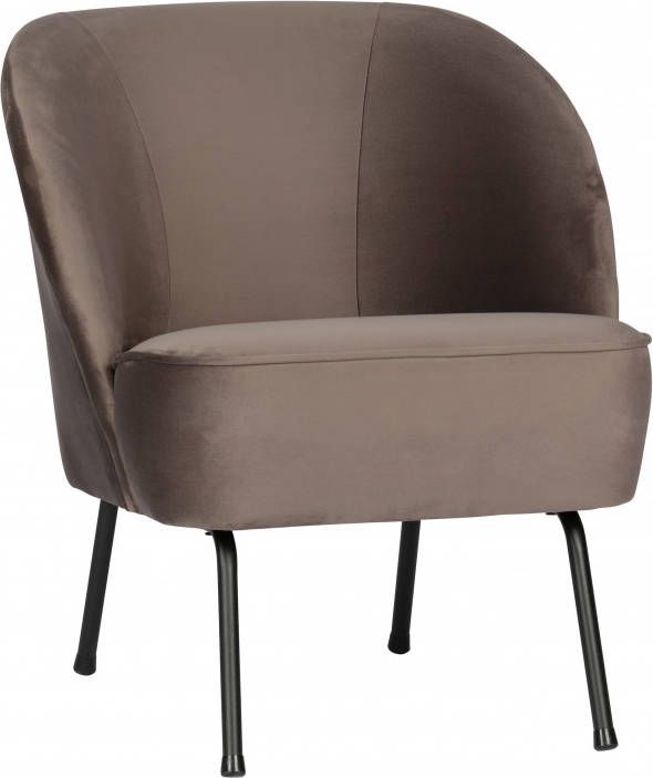 BePureHome Fauteuil 'Vogue' Velvet, kleur Nougat