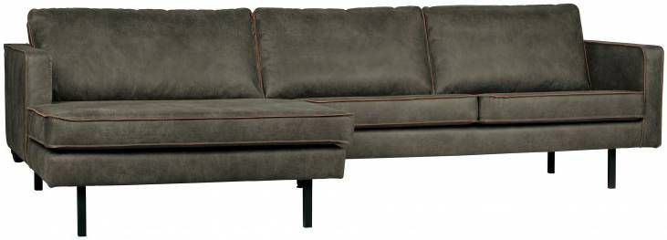 BePureHome Loungebank 'Rodeo' Links, Eco Leder, kleur Legergroen