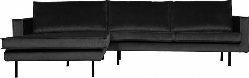 BePureHome Loungebank 'Rodeo' Links, Velvet, kleur Antraciet