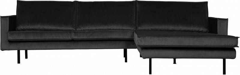 BePureHome Loungebank 'Rodeo' Rechts, Velvet, kleur Antraciet