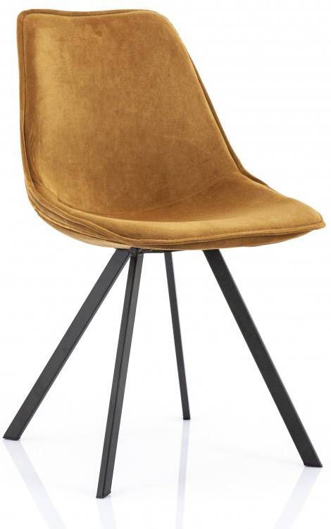 By-Boo By Boo Eetkamerstoel 'Belle' Velvet, kleur Oud roze