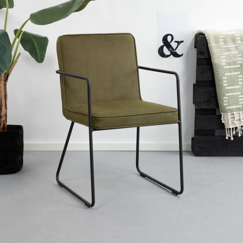 By Boo Eetkamerstoel Charly polyester groen 76 x 55 x 44 By Boo Eetkamerstoel Charly polyester groen 76 x 55 x 44