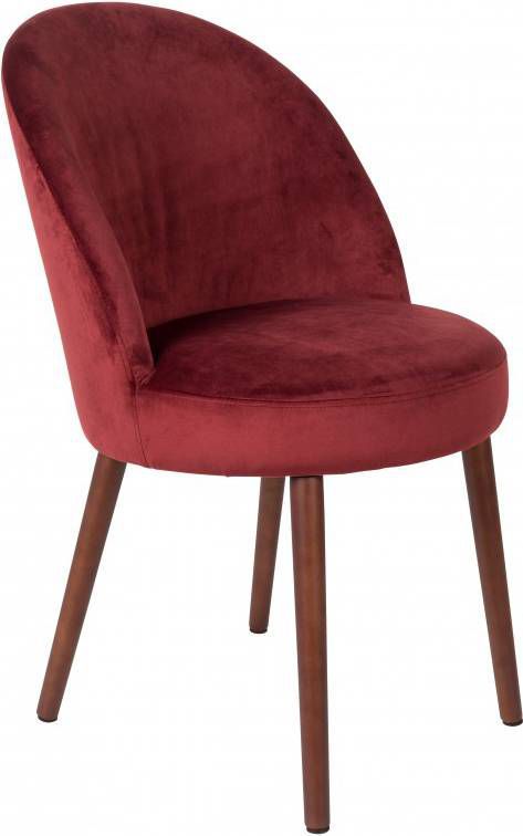 Dutchbone Barbara Stoel Polyester/Hout 59 x 85,5 cm Petrol