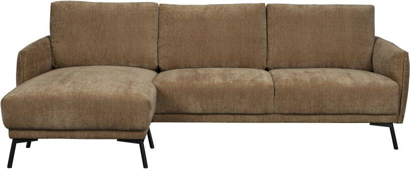 Dutchbone Loungebank 'Harper' Links, Chenille, kleur Camel