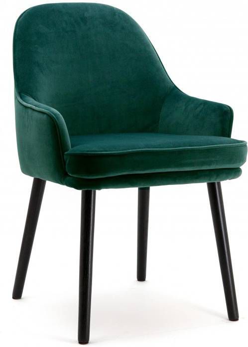Eleonora Eetkamerstoel 'Barbara' Velvet, kleur groen Kwantum Kuipstoelen online kopen? Vergelijk op Meubelmooi.nl