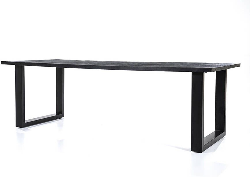 Eleonora Eettafel 'Felix' Mangohout, kleur Zwart, 300 x 100cm