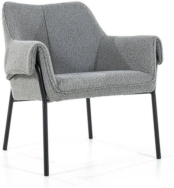 Eleonora Fauteuil 'Tony' Bouclé, kleur Grijs