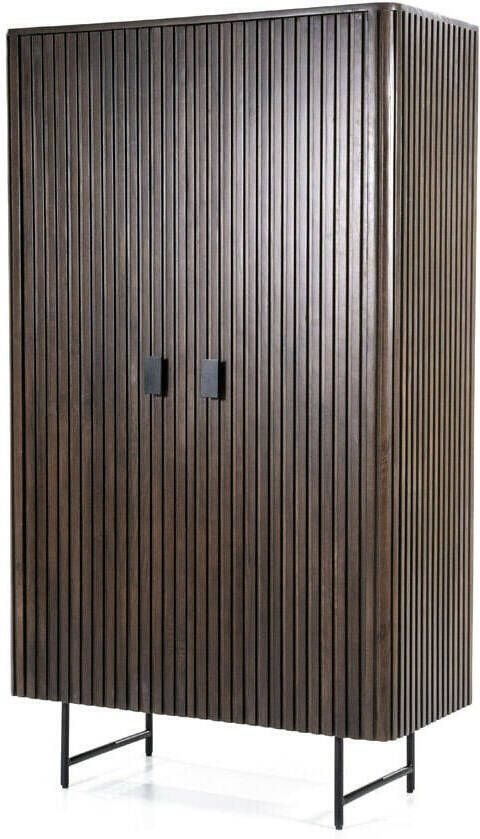 Eleonora Opbergkast 'Remi' Mangohout en metaal, kleur Bruin, 170 x 96cm