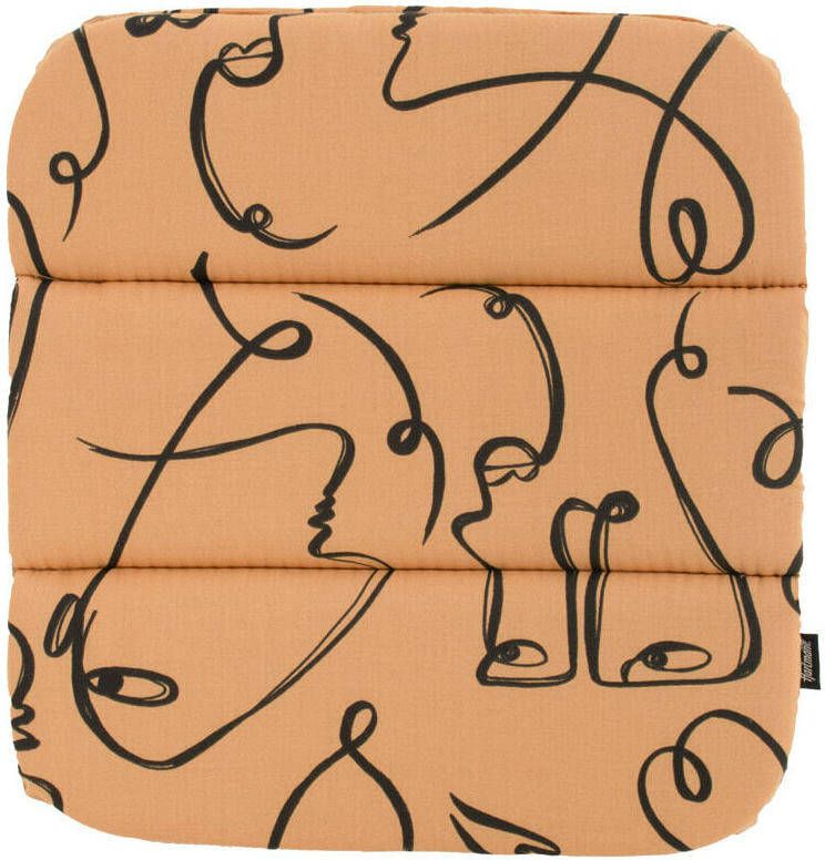Hartman Tuinkussen 'Faces' t.b.v. Delphine tuinstoelen, kleur Geel