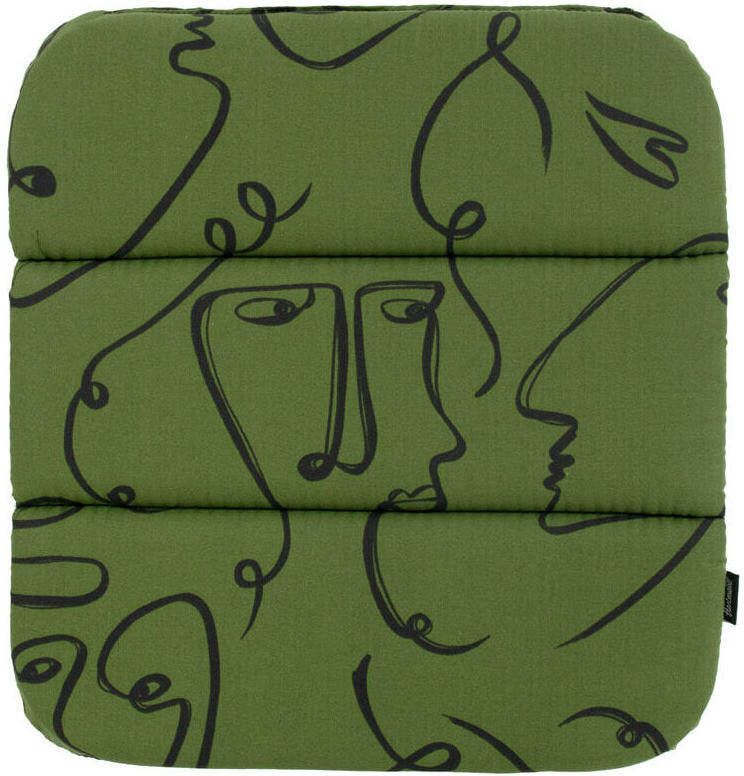 Hartman Tuinkussen 'Faces' t.b.v. Delphine tuinstoelen, kleur Groen