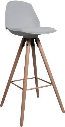 Leen Bakker Barkruk Bryne grijs 77 cm