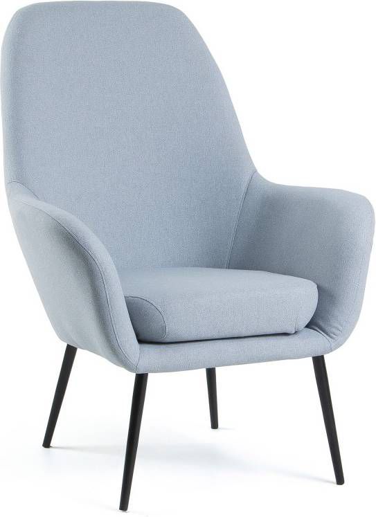 contrast knelpunt vooroordeel Kave Home fauteuil 'Alegria', kleur lichtblauw - Meubelmooi.nl