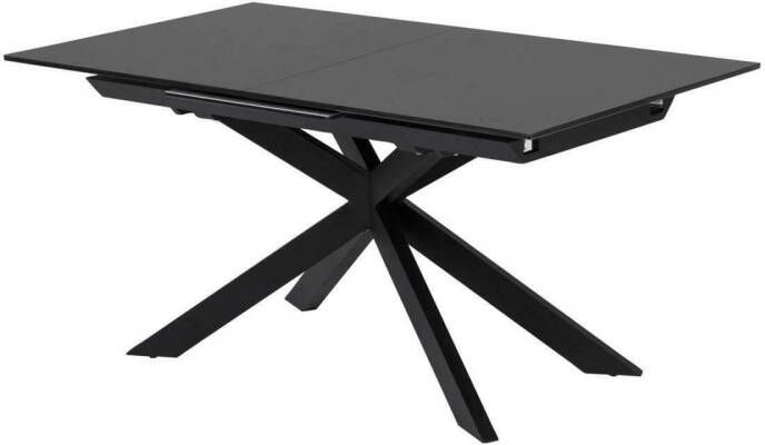 Kave Home Uitschuifbare Eettafel 'Atminda' 160 210 x 90cm, kleur zwart glas