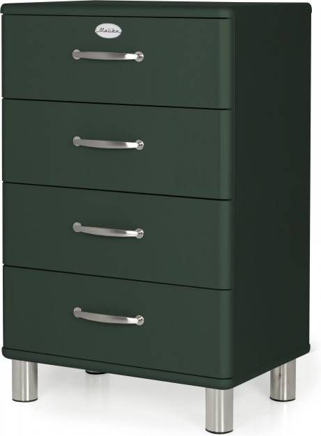 Tenzo ladekast Malibu 4 lades groen 92x60x41 cm Leen Bakker