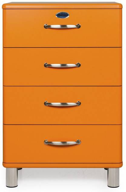 Tenzo ladekast Malibu 4 lades oranje 92x60x41 cm Leen Bakker
