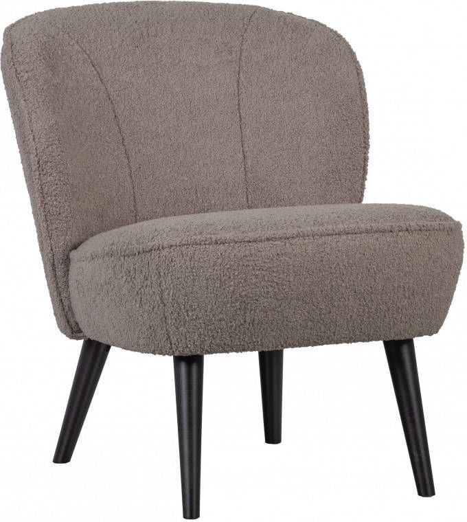 WOOOD Fauteuil 'Sara' Teddy, kleur Mud