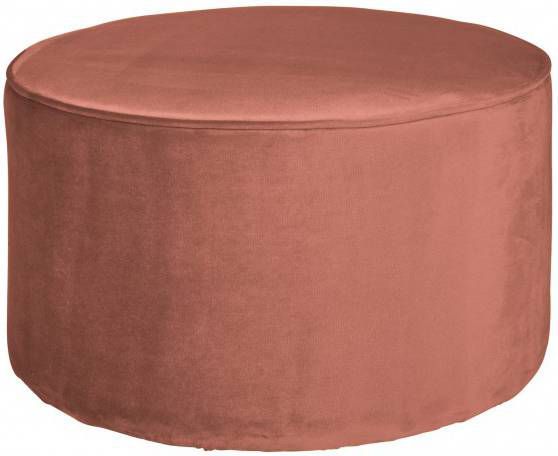 Woood Poef Laag Sara Fluweel Oud Roze 36 x 60 cm