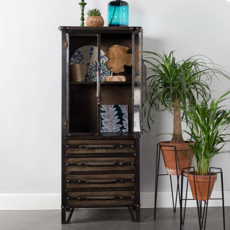 Wants&Needs Furniture wandkast otis zwart 127 x 54 x 39