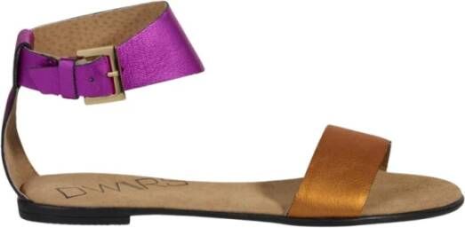 Dwrs Jaffa Sandaal Metallic | Fuchsia/Orange , Paars, Dames